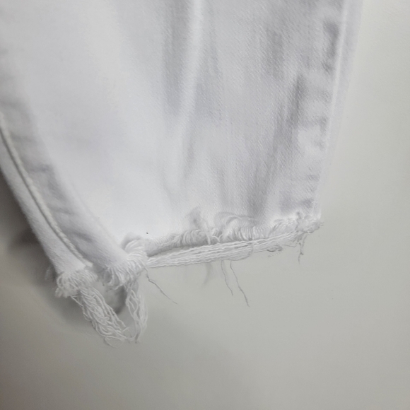 ANTHROPOLOGIE PAIGE Verdugo Crop white skinny jeans Size 25 distressed - Picture 6 of 10